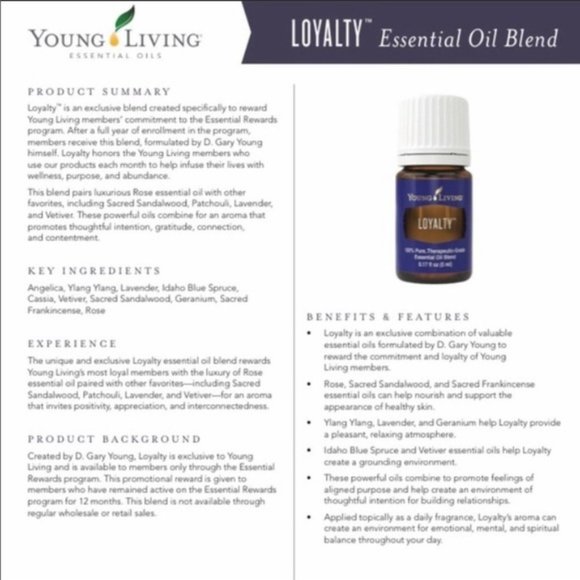 2 Young Living Loyalty Essential Oils 5 ml NWT - Picture 3 of 3